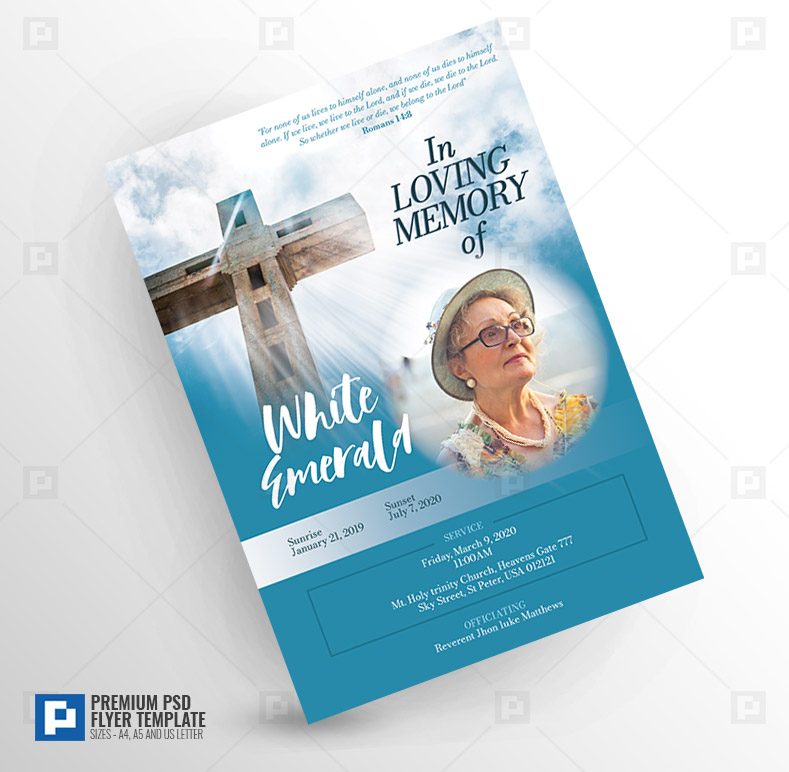 Funeral Invitation Flyer PSDPixel
