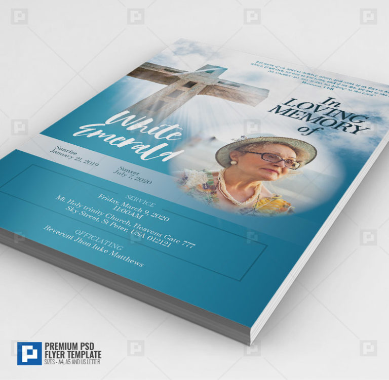 Funeral Invitation Flyer PSDPixel