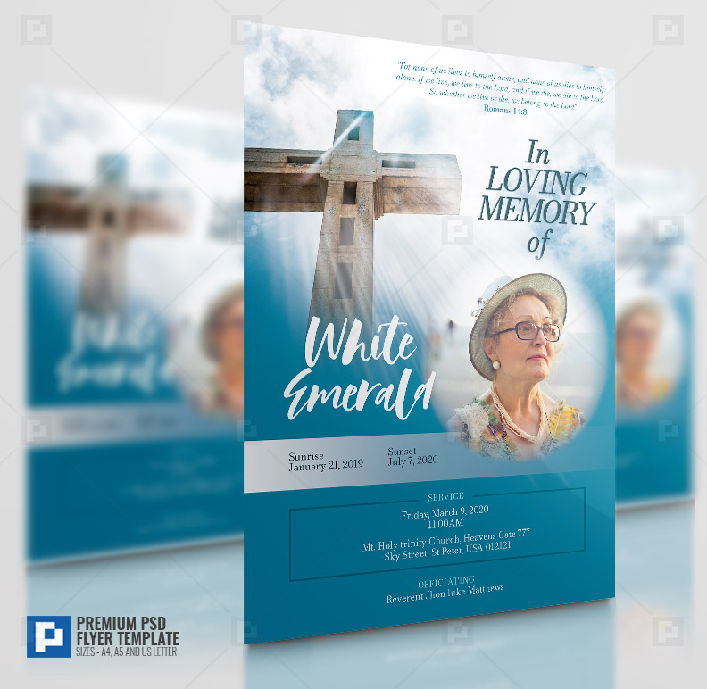 Funeral Invitation Flyer PSDPixel