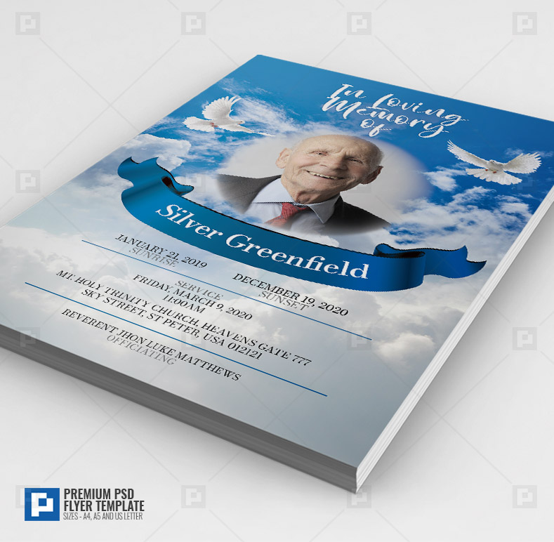 Funeral Program Flyer PSDPixel