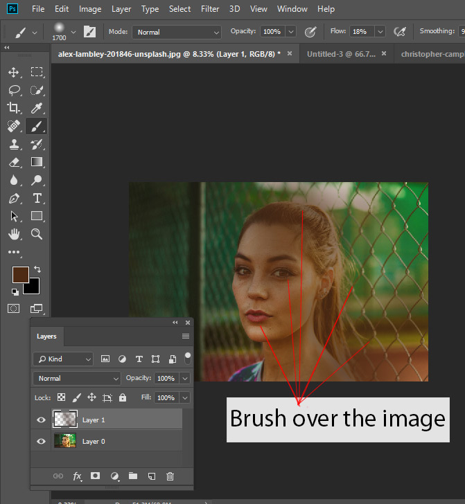 How to Use Brush Tool with Blending Modes PSD Stack