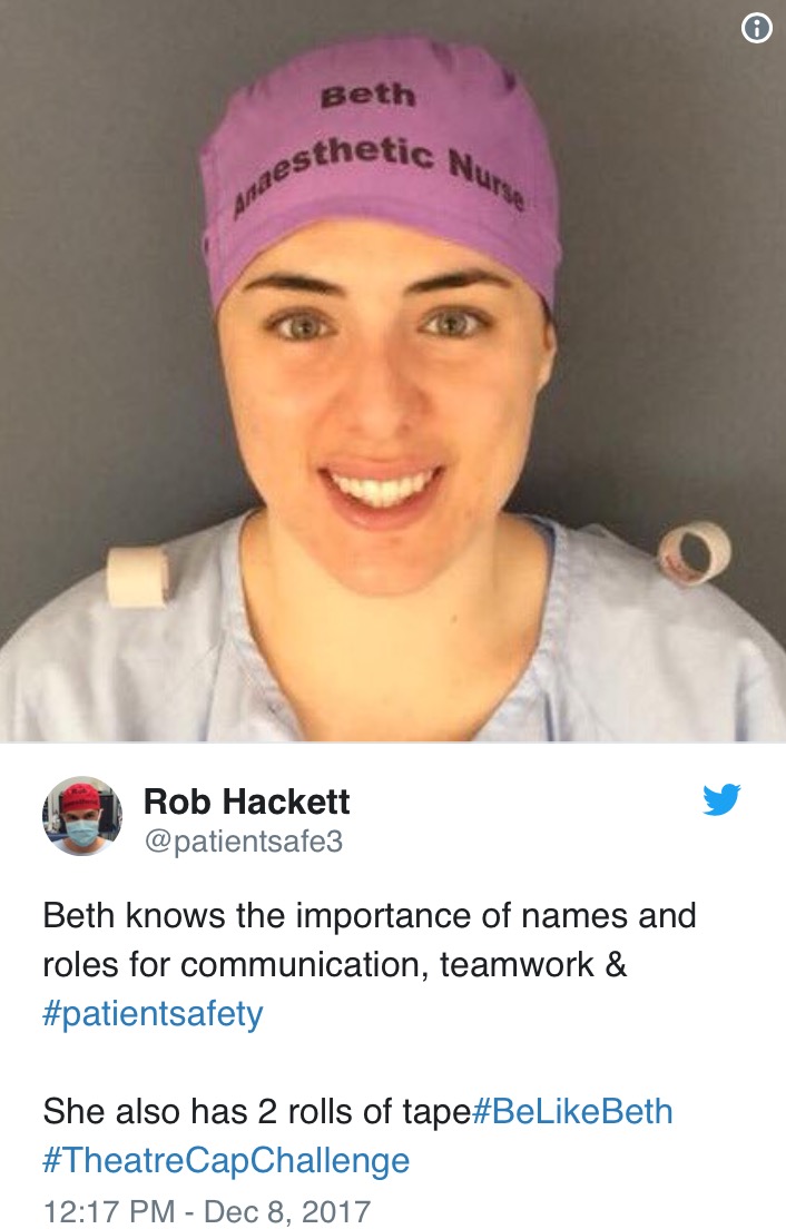 TheatreCapChallenge Where’s the evidence? PatientSafe Network