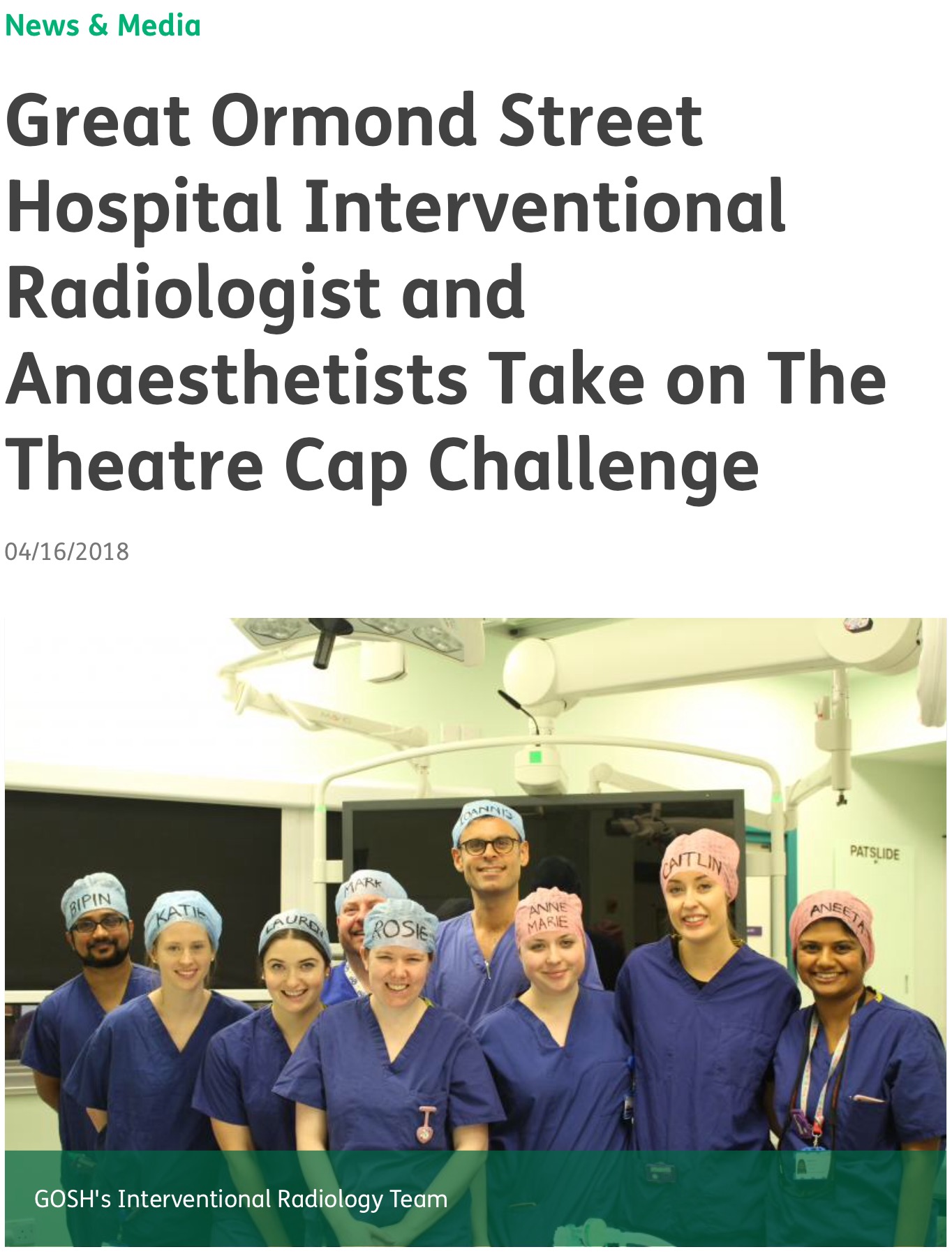 TheatreCapChallenge Where’s the evidence? PatientSafe Network