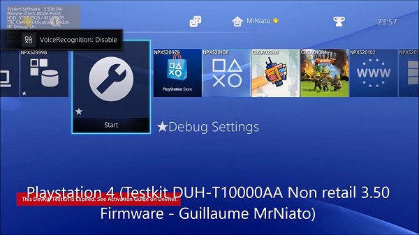MrNiato PS4 TestKit &amp; PS3 UltraSlim Debug Menu Setting Comparison