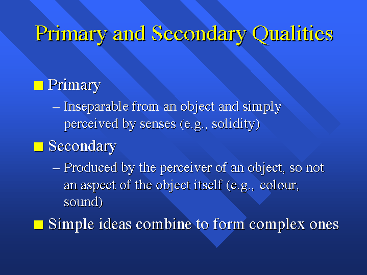 Primary and Secondary Qualities