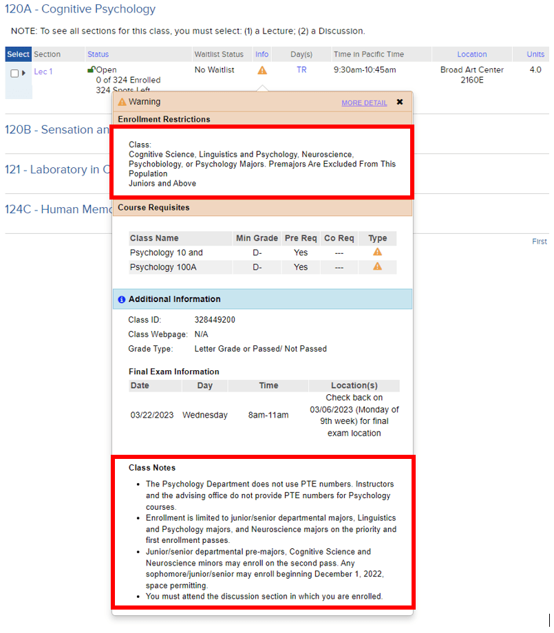 Winter 2023 Enrollment • UCLA Department of Psychology