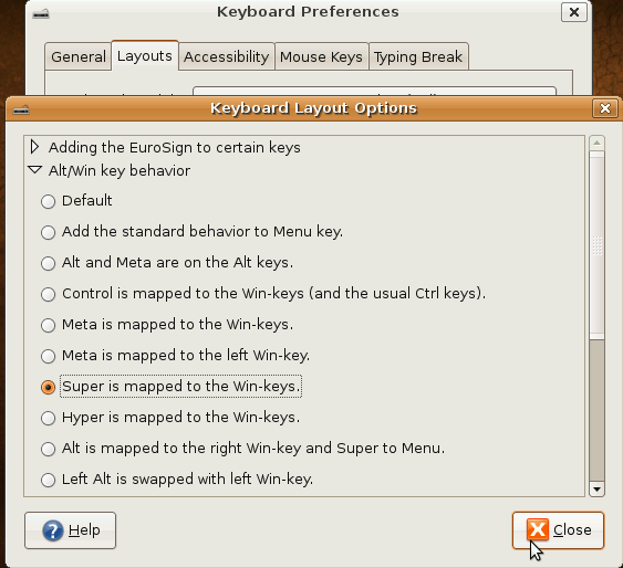 Using the Windows key as a modifier key in Ubuntu Ubuntucat
