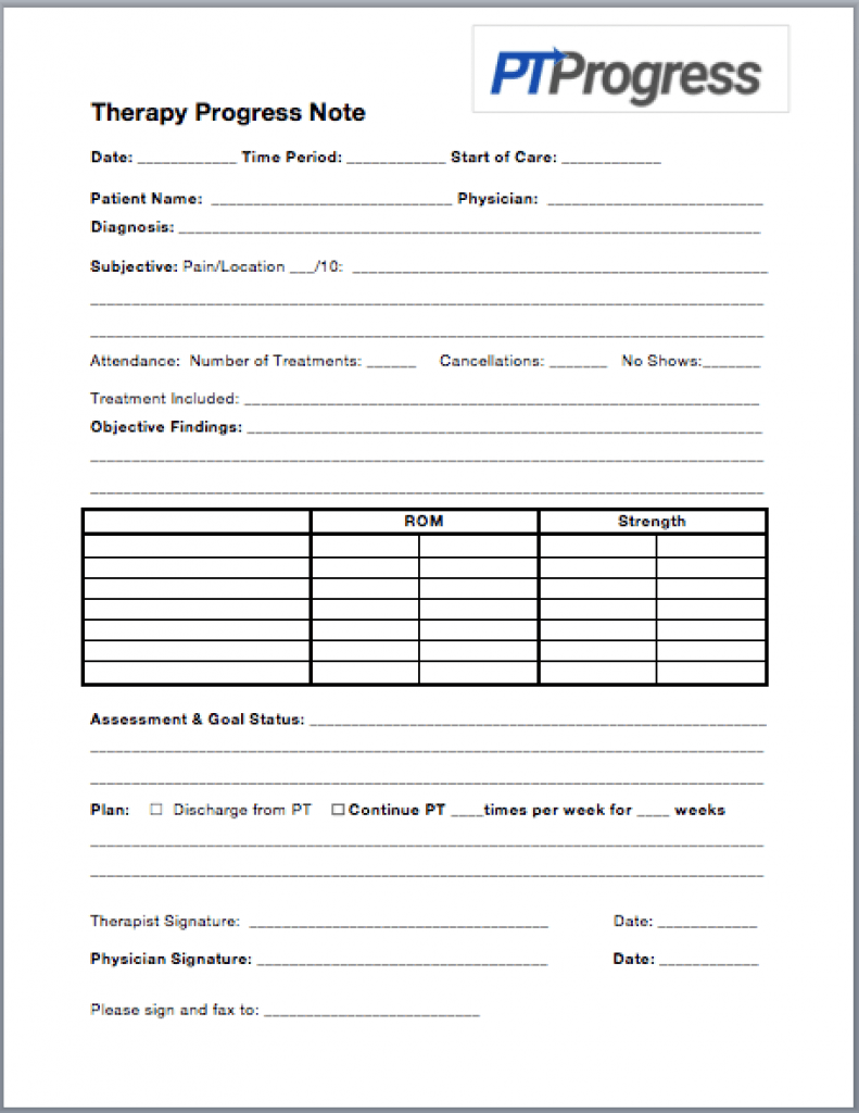 How to Write a Progress Note