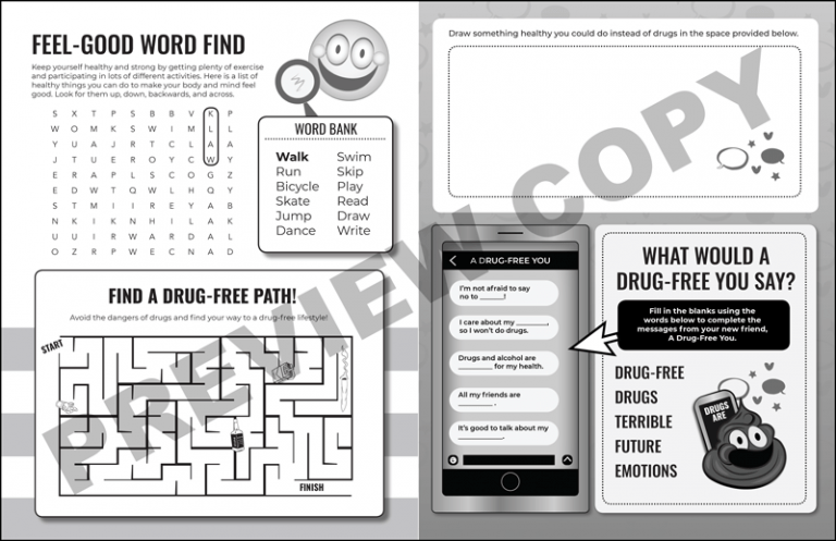 "Drugs are 💩" Emoji Activity Sheet Prevention and Treatment Resource