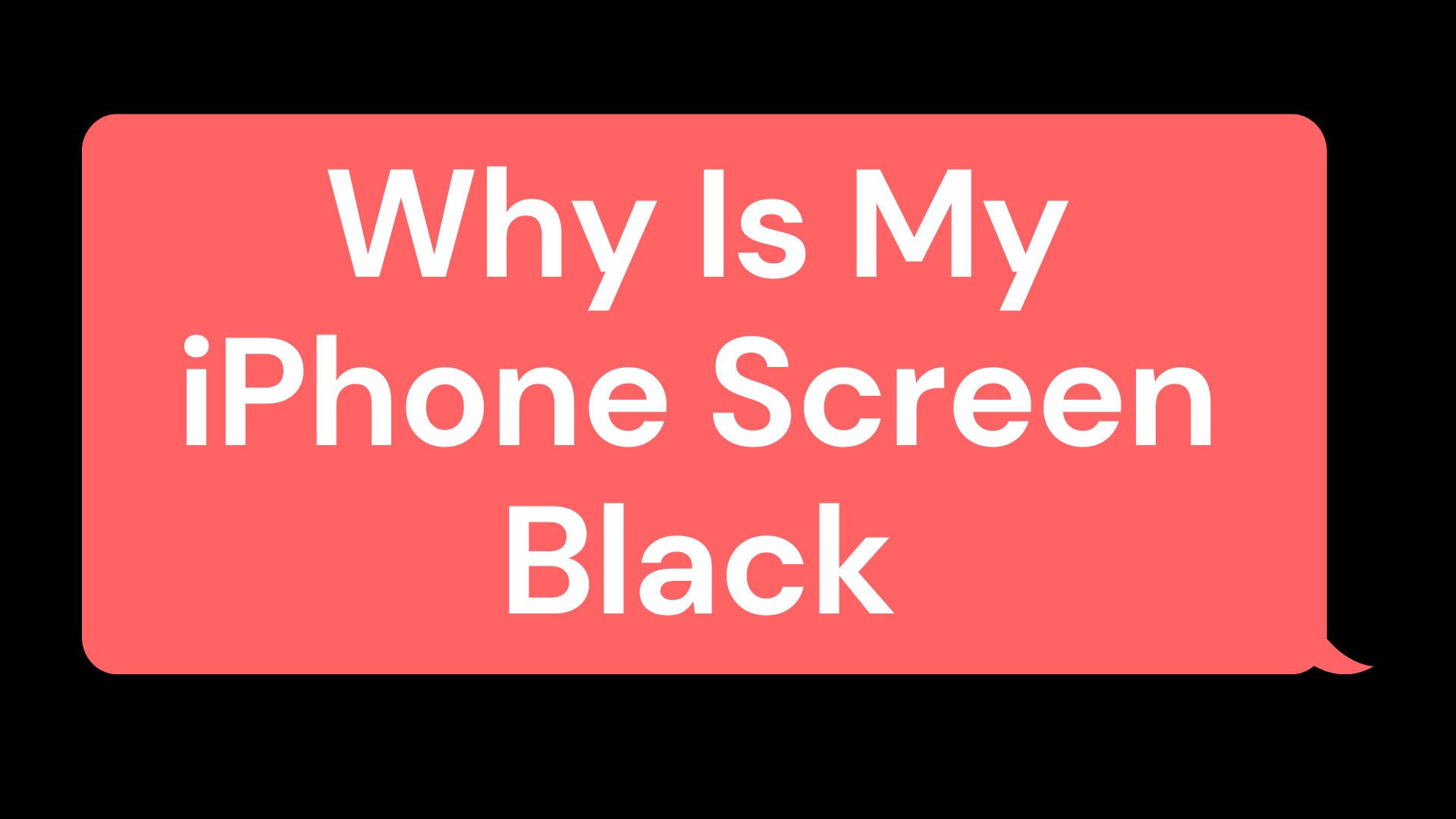 Why Is My iPhone Screen Black Pttrns