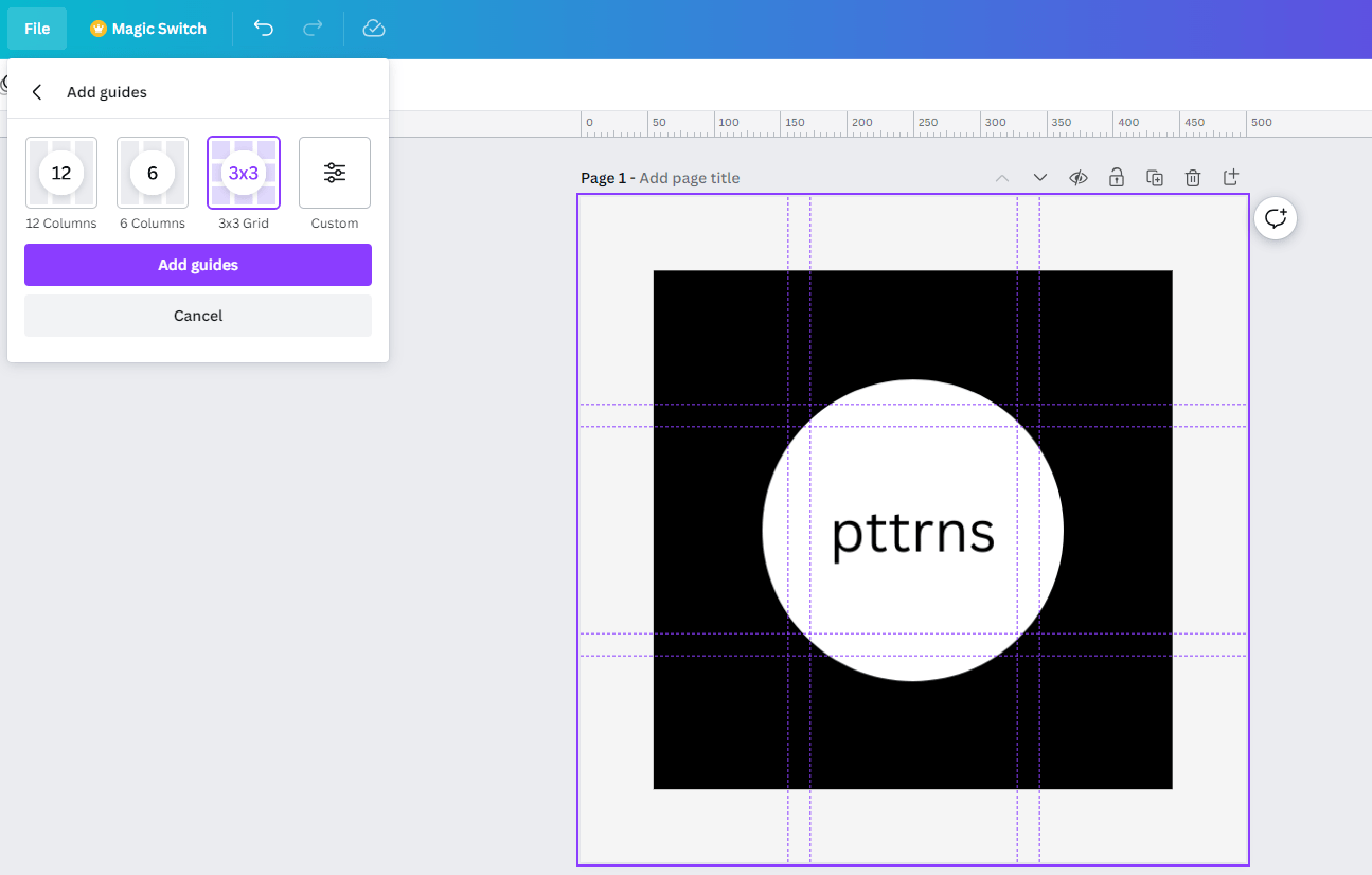 How to Add Grid Lines in Canva Pttrns