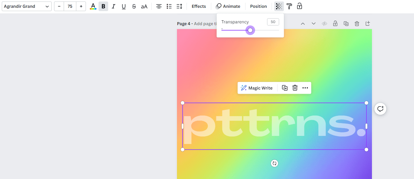 How To Create Rainbow Text in Canva Pttrns