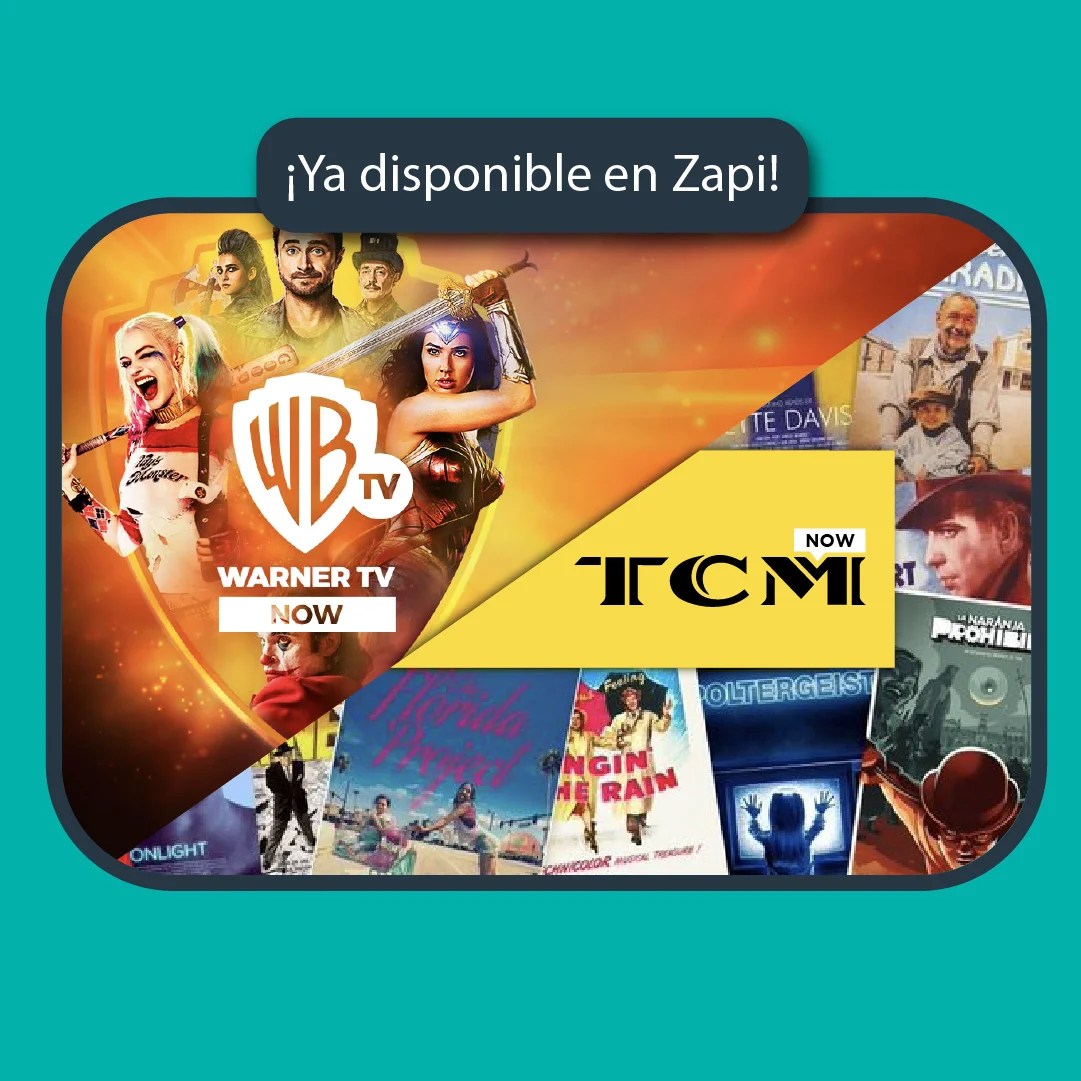 ≫Disfruta de Warner TV y TCM Now en tu plataforma Zapi TV