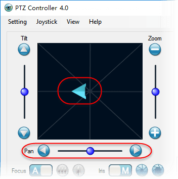Control PTZ Camera Pan with PTZ Controller Software - Serial Port Tool