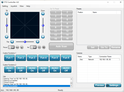 Control PTZ Network Camera with PTZ Controller - PTZ Controller