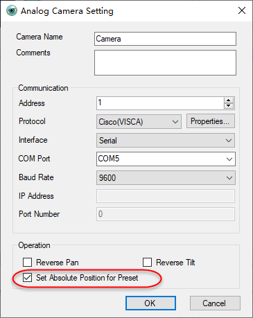 Control Cisco Camera with PTZ Controller - PTZ Controller