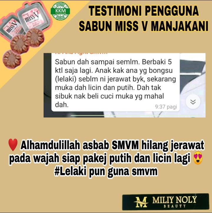 Sabun Miss V Manjakani Review Miliy Noly Beauty Sabun Miss V