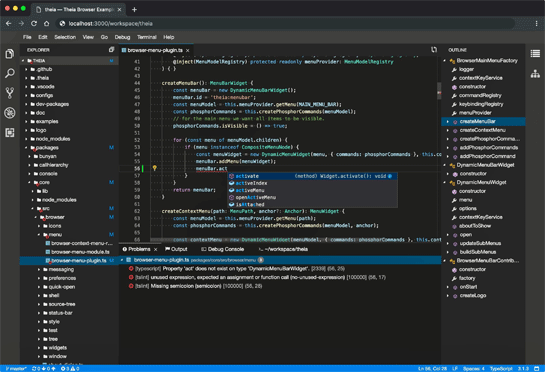Visual Studio Codeの代替を狙う統合開発環境「Eclipse Theia 1.0」リリース。VS Codeの拡張機能を利用可能