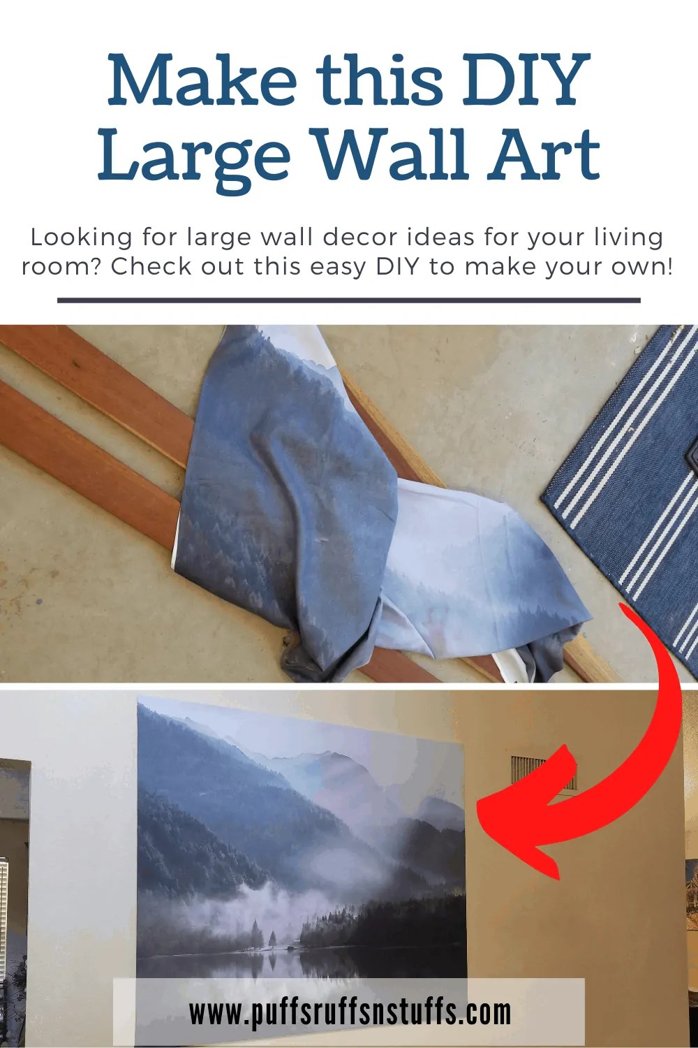 DIY Large Wall Art Puffs Ruffs N’ Stuffs Grumps Place