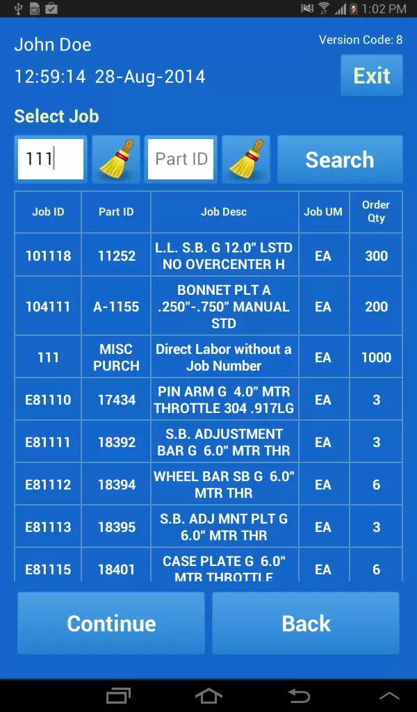 Cloud based online time clock software for manufacturing units