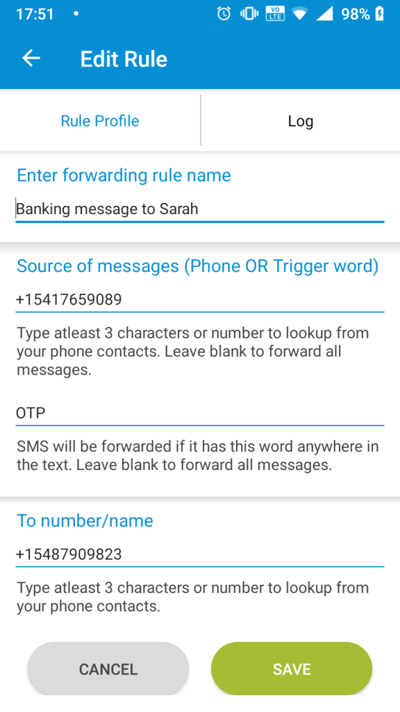 Easy SMS forwarder Free Texts Forwarding App by Pulse Solutions