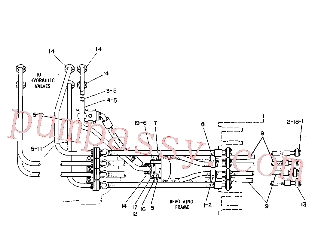 Buy Tube AS Part NO.2V8662 for CAT 225 Excavator