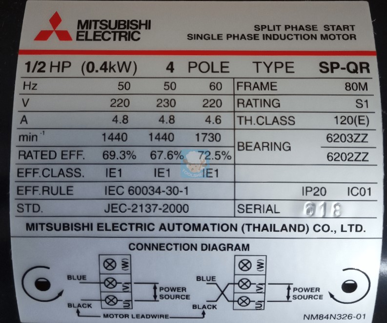 What does name plate on electric motor tell us?
