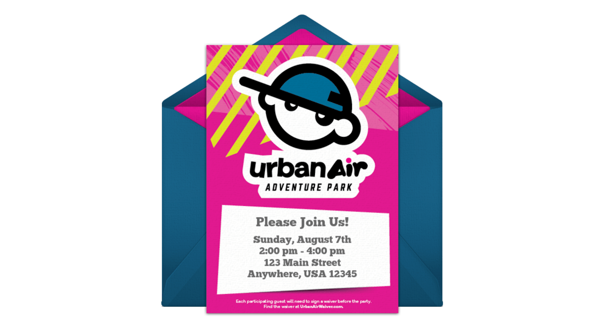 Urban Air Printable Invitations