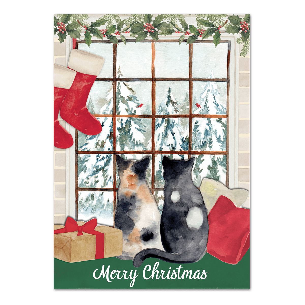Christmas Cats Boxed Holiday Cards Punch Studio