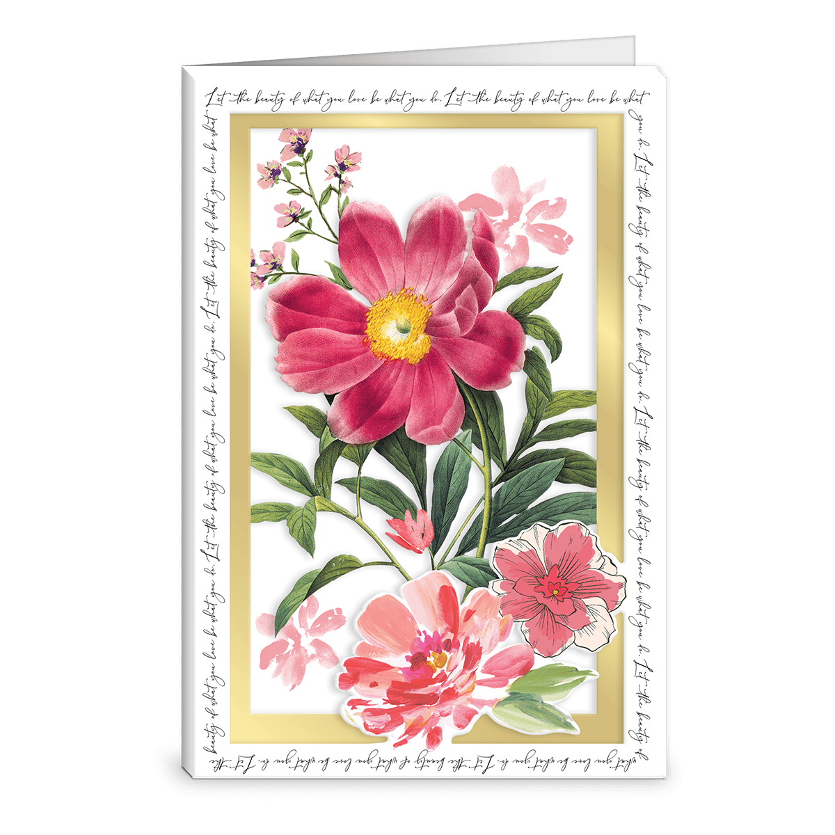 Shadow Box Peony Greeting Card Punch Studio