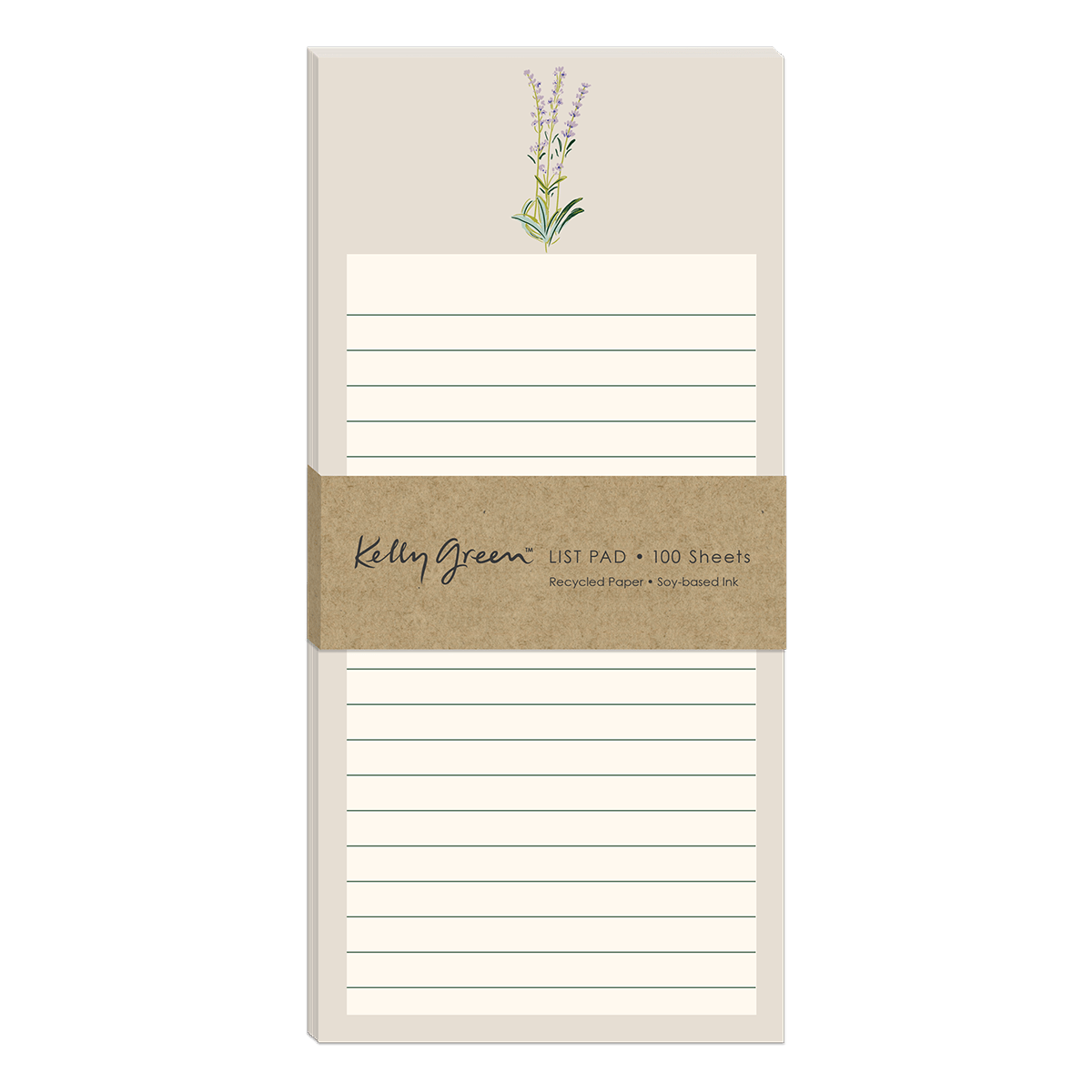 Delicate Floral Cream List Pad Punch Studio