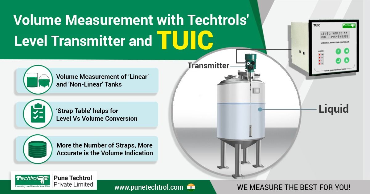 Volume Measurement Using Level Sensor and Strap Table Pune Techtrol