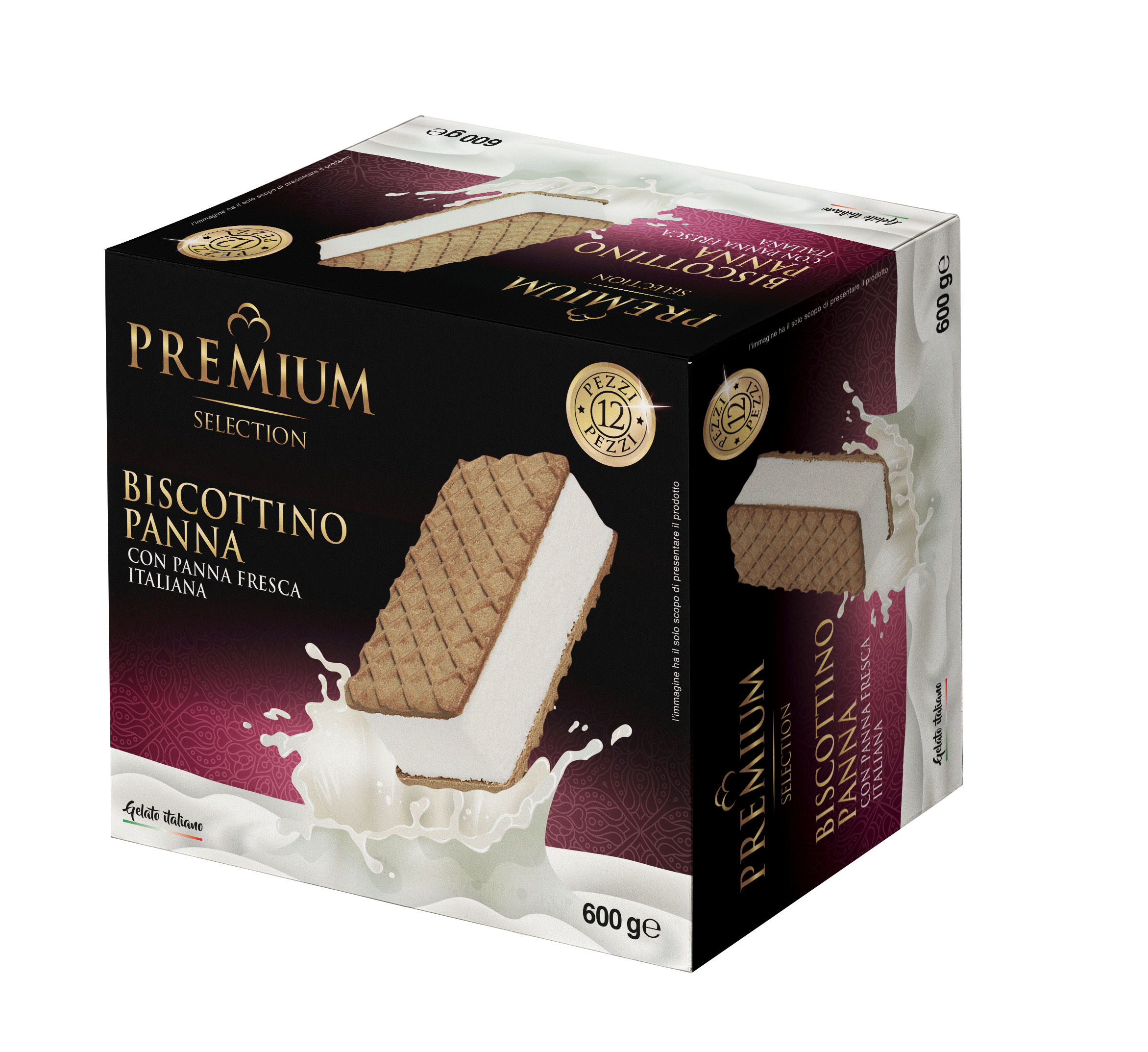 Gelati Premium MPK BISCOTTINO PANNA 12PZ x 51GR