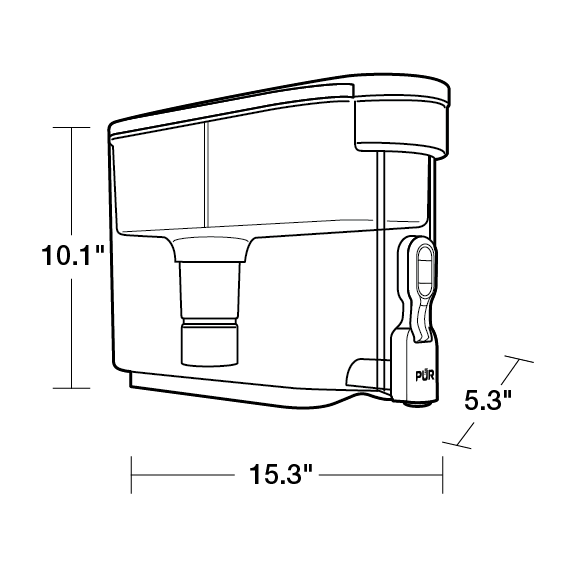 PUR PLUS 30 Cup Dispenser with Lead Reducing Filter PUR