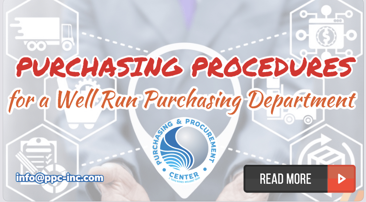 Purchasing Procedures For A Well Run Purchasing Department