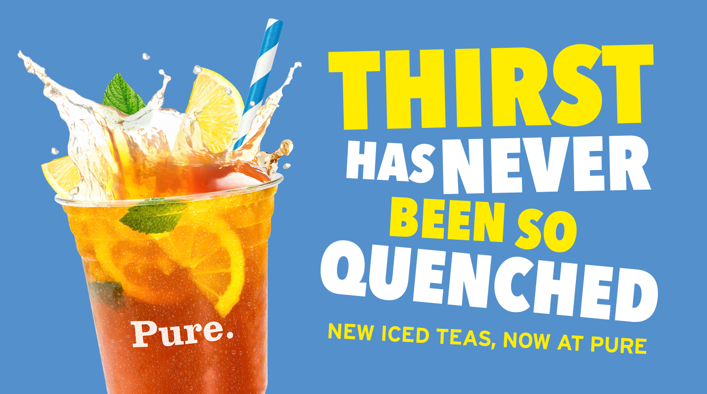Quench your thirst with our new Iced Drinks 😎 Pure
