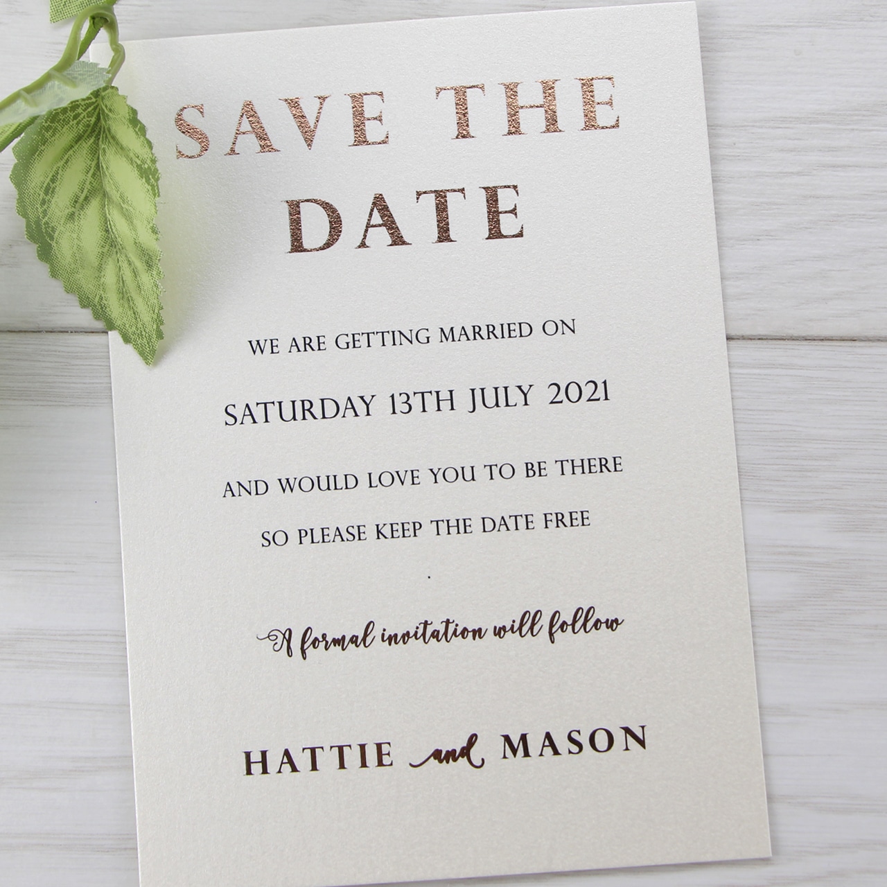 Mason Save the Date Pure Invitation Wedding Invites