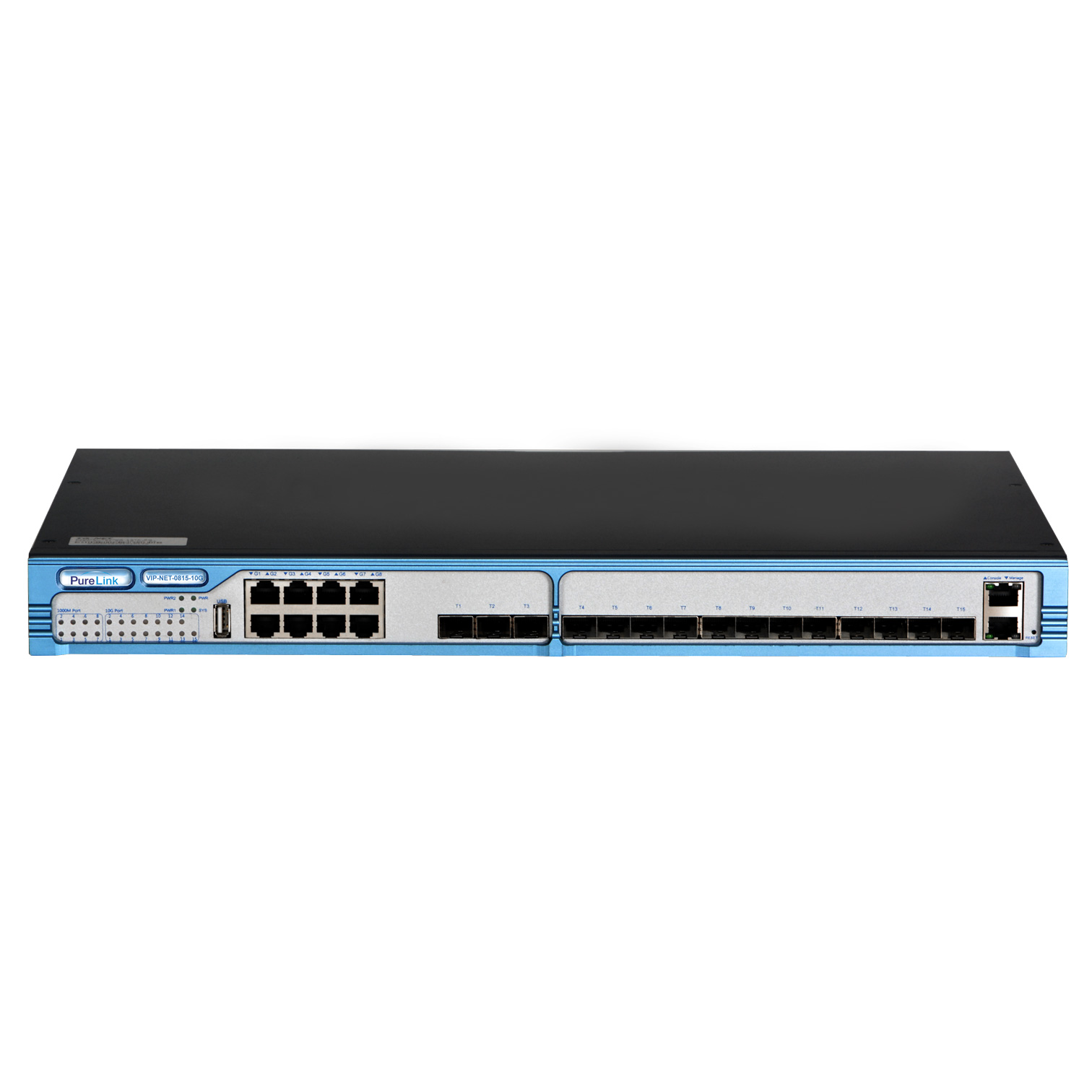 10G Network Switch – 8 Port 1000Base-T Ports, 15 Port 10G SFP+ w/Dual
