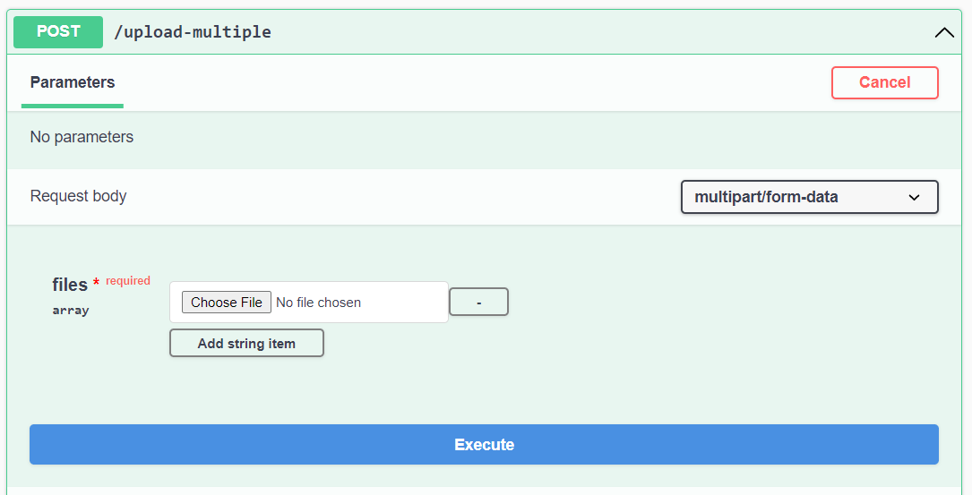 Handling file uploads in OpenAPI PureSourceCode