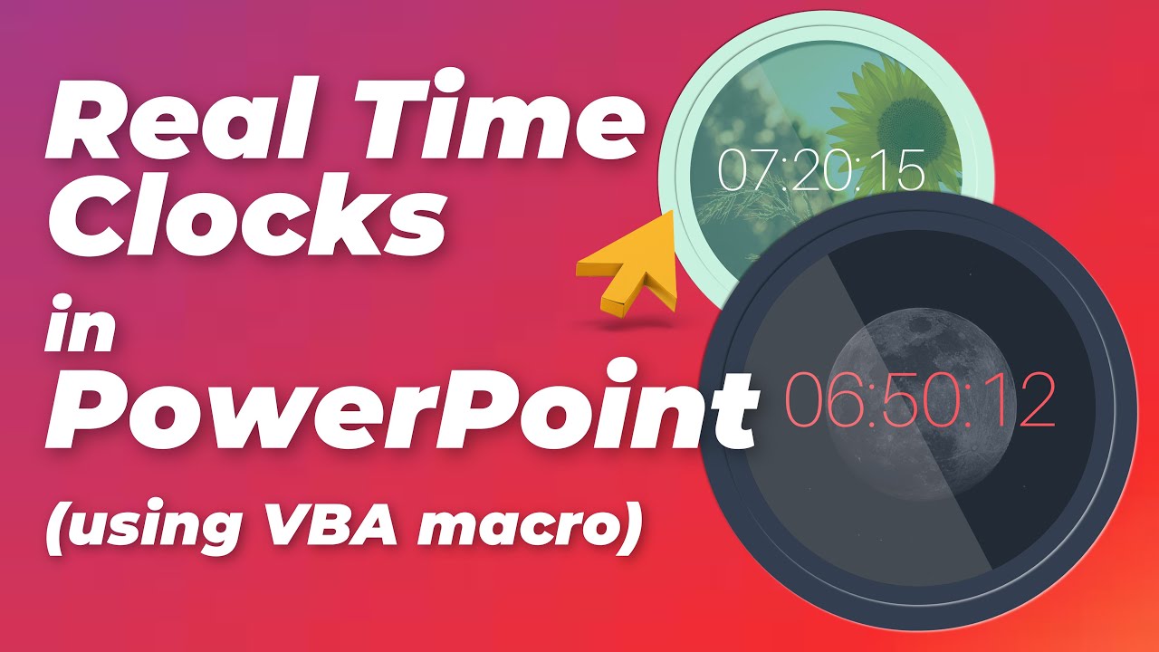 Real Time Clocks in PowerPoint (using VBA macro) powerpointdesigners purshoLOGY