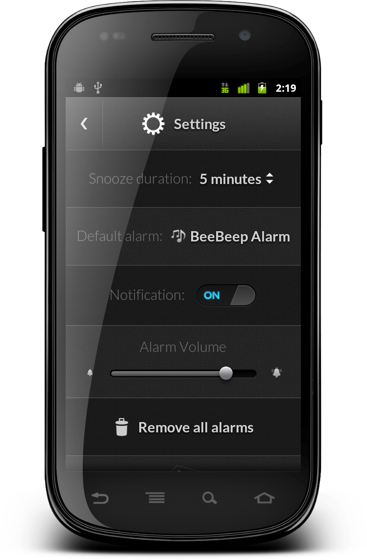 Screenshots of doubleTwist Alarm Clock for Android · Pushing Pixels