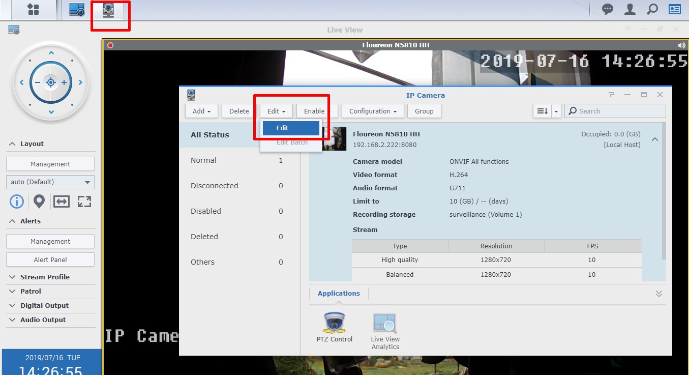 Beispiel Synology Surveillance Station Pushsafer send push