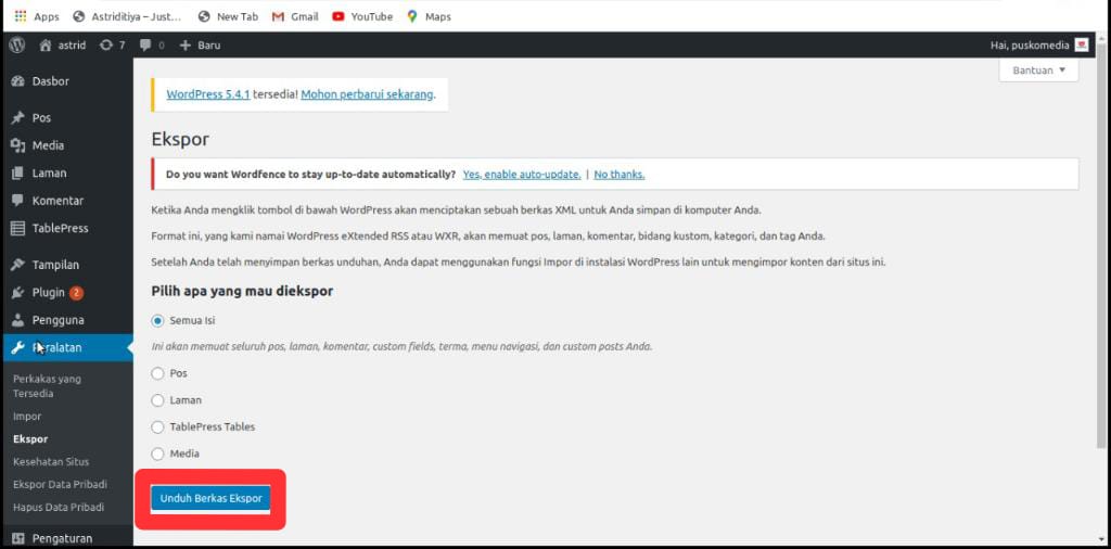 Cara Memindahkan Konten dari WordPress ke Blogger PuskoMedia Indonesia