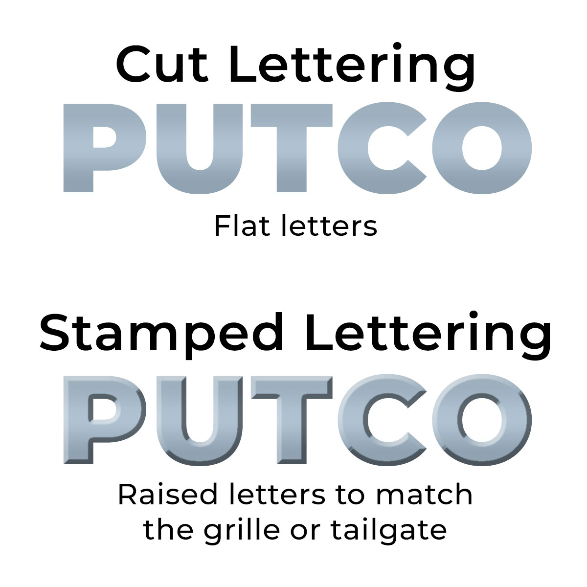 Putco Chevrolet Tailgate Lettering Emblem Kits