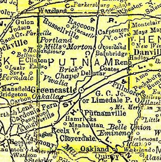 Putnam County Indiana Plat Map MAPS OF PUTNAM COUNTY CEMETERIES
