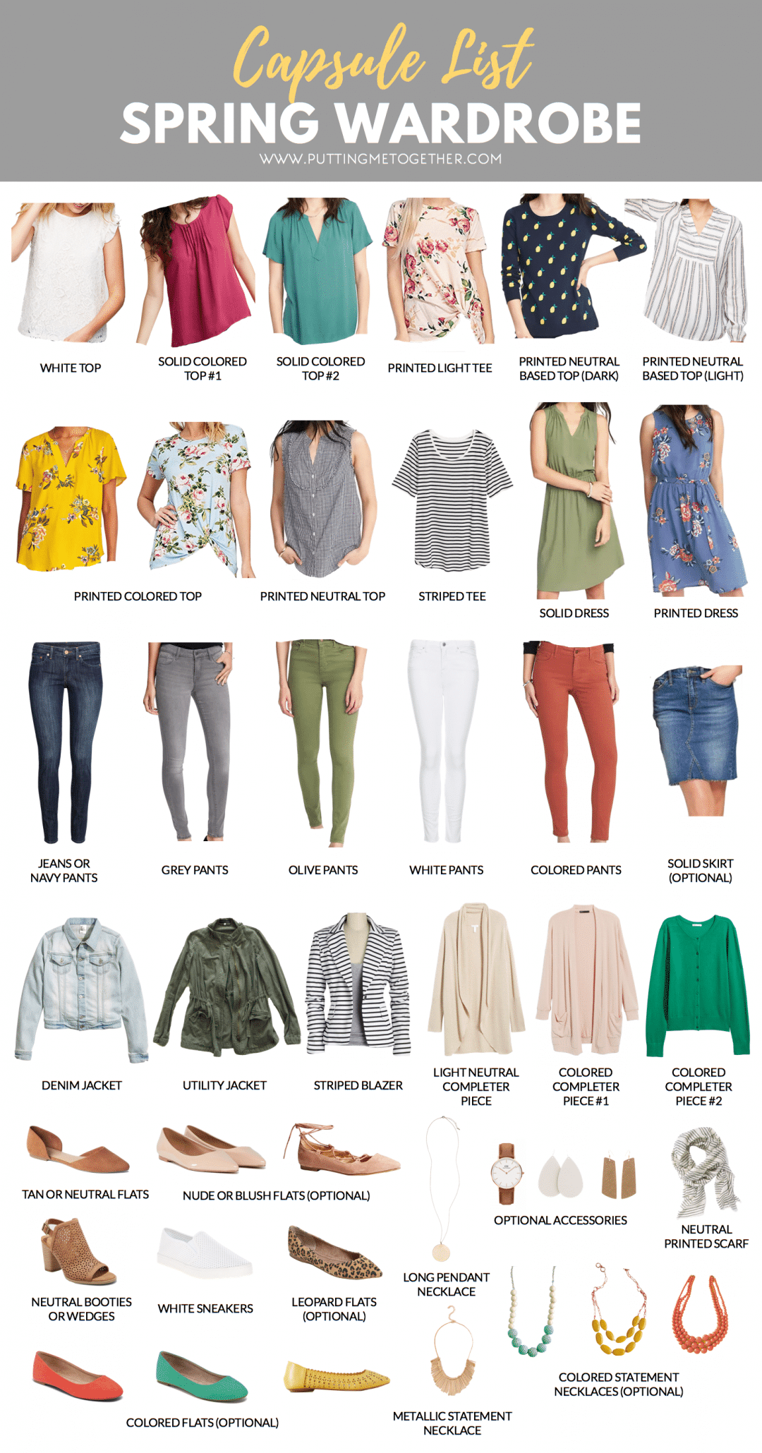 Spring Capsule Wardrobe DressyCasual Style and Full of Color