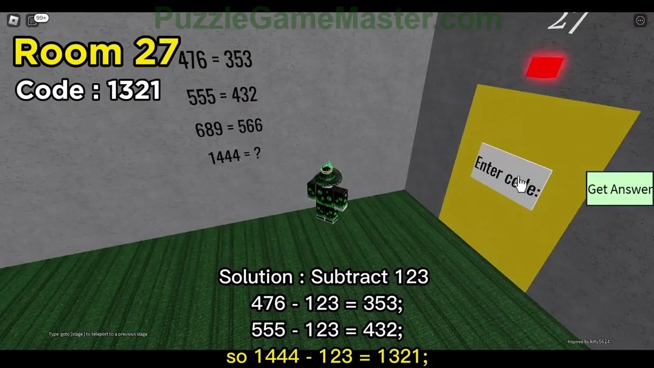 Puzzle Doors Level 27 Roblox Answer [With Explanations] » Puzzle Game