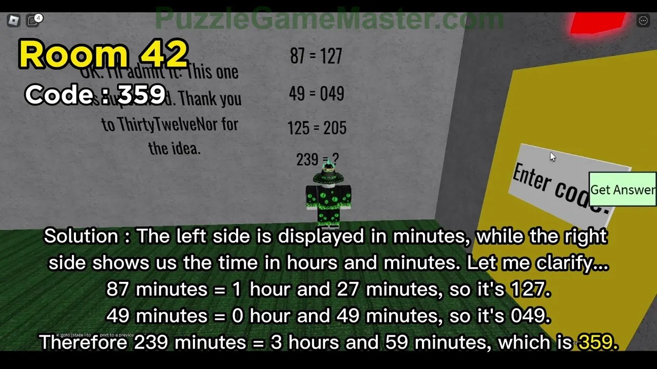 Puzzle Doors Level 42 Roblox Answer [With Explanations] » Puzzle Game