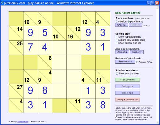 puzzlemix.com: How to solve Kakuro puzzles