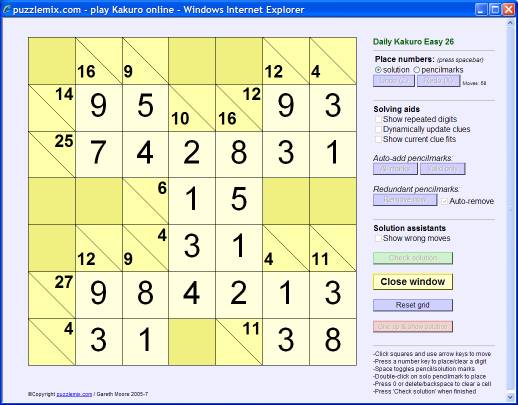 How to solve Kakuro puzzles